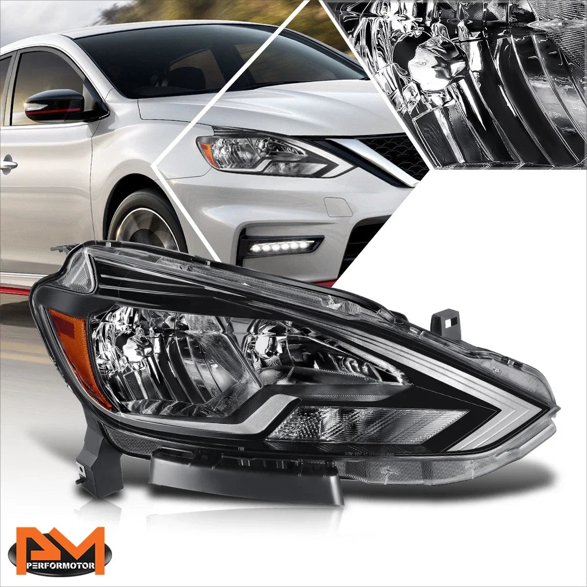OE Style Headlight Lamp for Nissan Sentra (2016–2019) Chrome