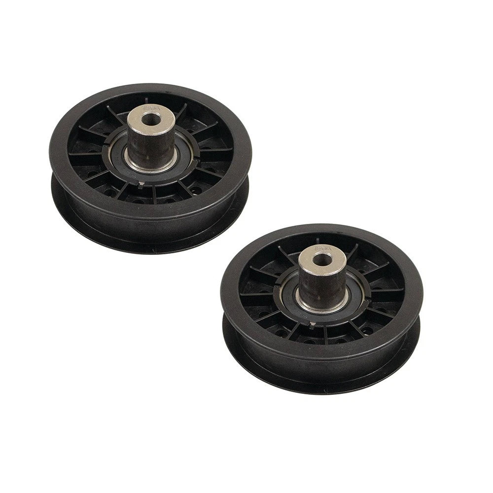 Set of 2 Flat Plastic Idler Pulley for John Deere X300