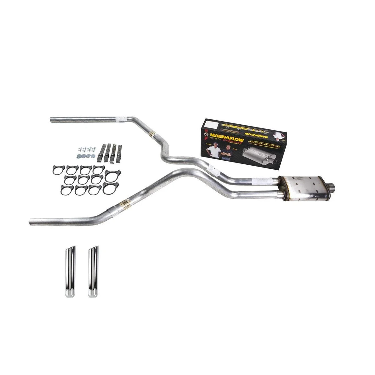 Dual Exhaust Pipe for Silverado 88–95 (2.5" MA, Magnaflow, RW Tip)