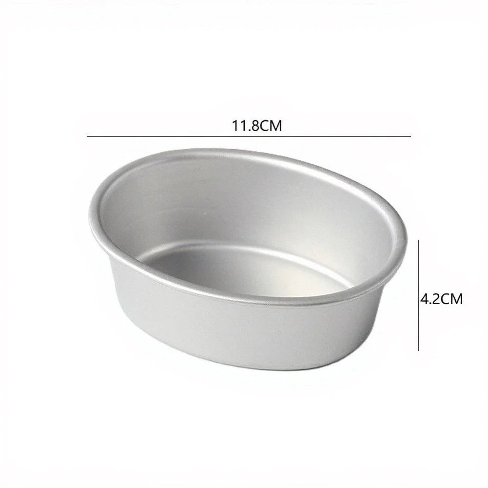 2X Aluminum Alloy Oval Cheesecake Mold for Baking