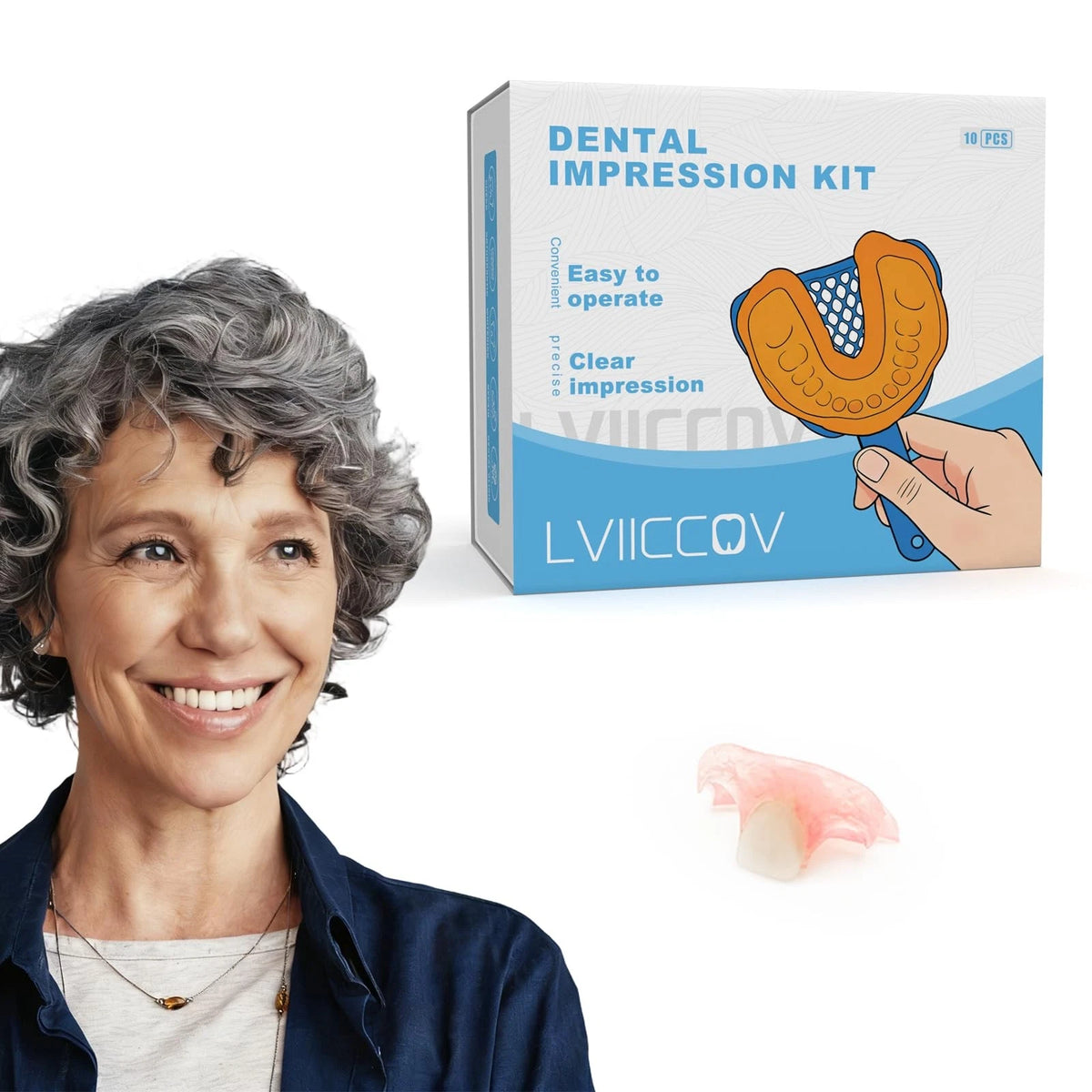 Custom Partial Dentures for 1 Tooth (Off White)
