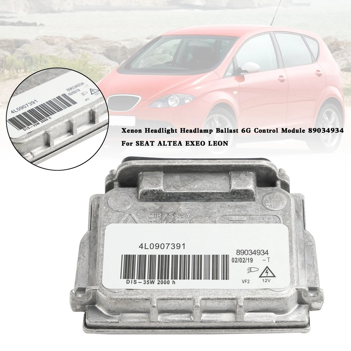Xenon Headlight Ballast Control Module 89034934 for SEAT Altea Exeo (2004–2018)