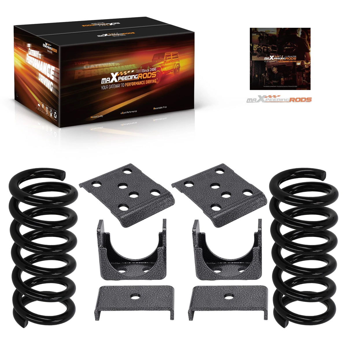 3" Front 6" Rear Drop Spring Flip Kit for Chevy Silverado GMC Sierra 1500 (1999–2007) QVL5GH