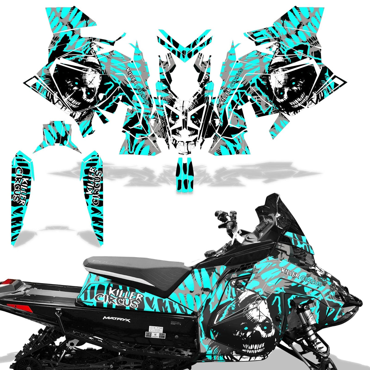 SLED Graphics Decals Stickers for Polaris Matryx Indy Assault (2020)