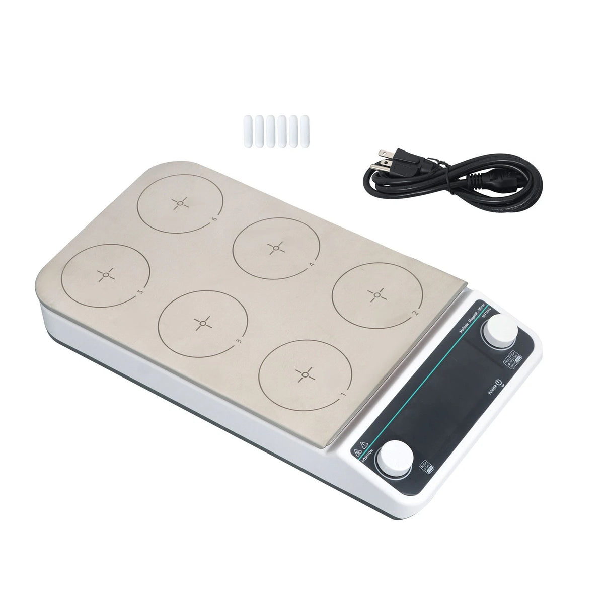 6-Position Magnetic Stirrer for Multi-Use (50-1200RPM)