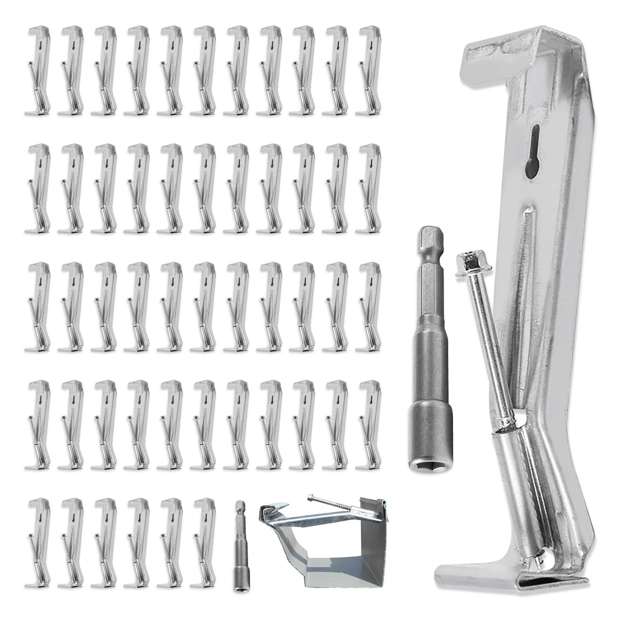 50-Pack Hidden Gutter Hangers for K Style (5 Inch)