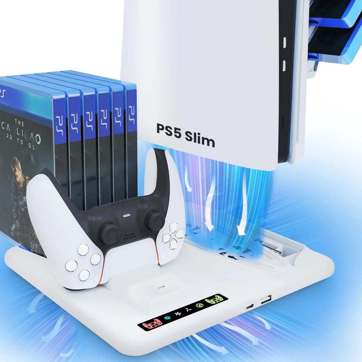 Charging Station + Stand for PS5 Slim DualSense Controller