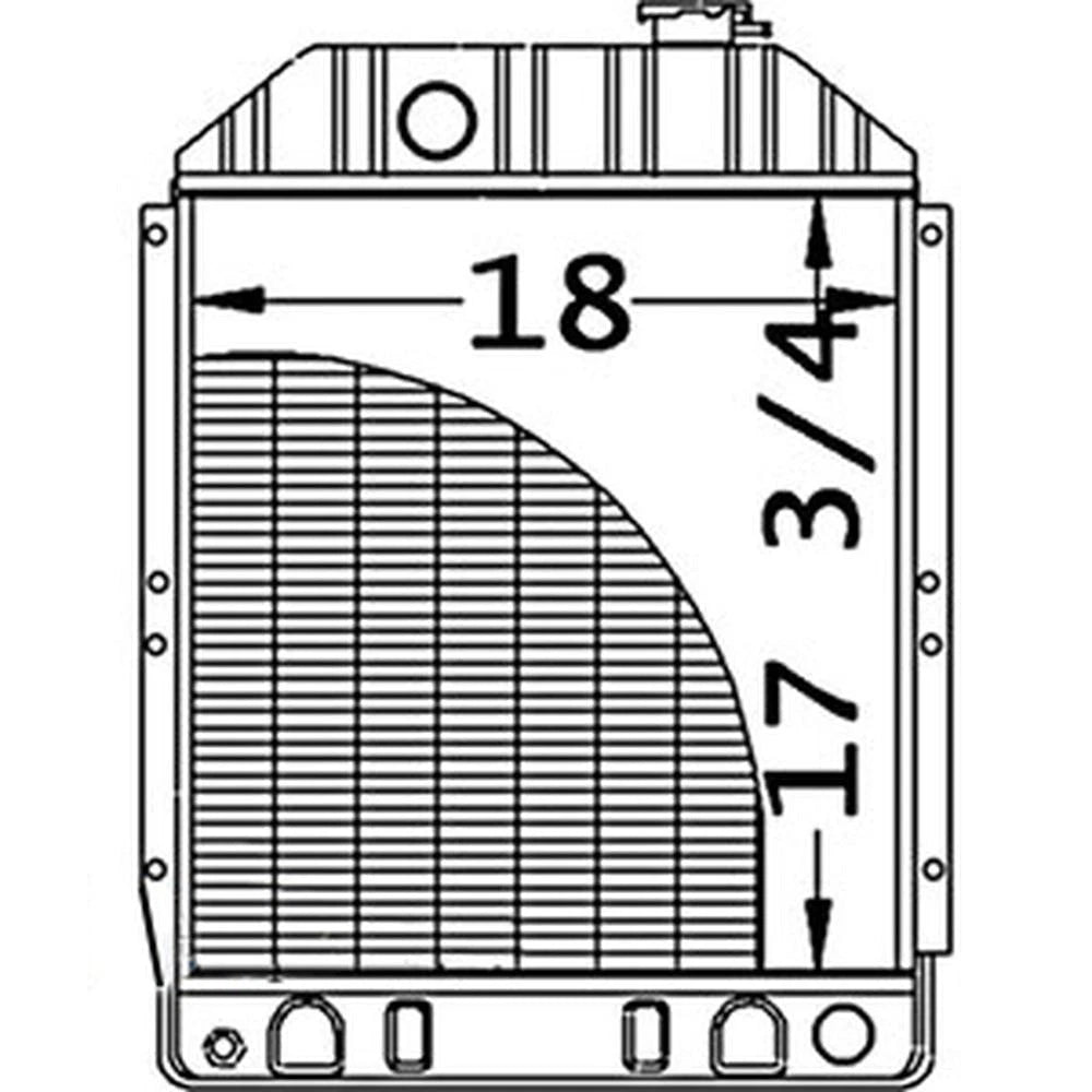 Radiator for Ford (2017–2023) 17 3/4 x 18 x 2