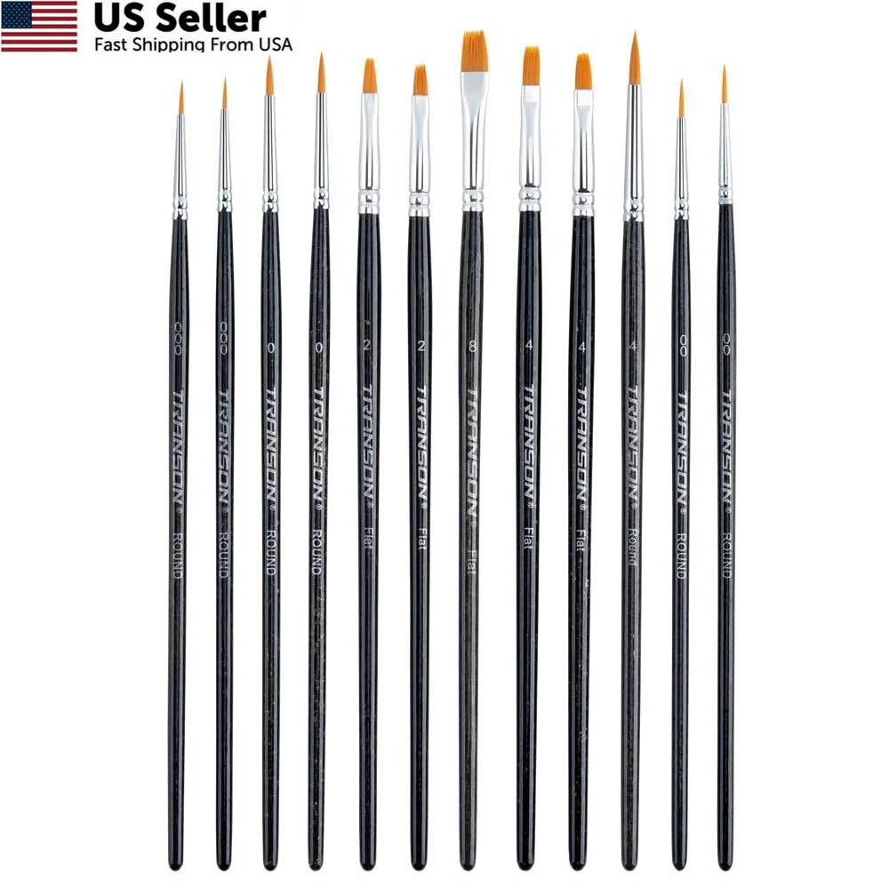 12pcs Detail Painting Brushes for Miniature Models