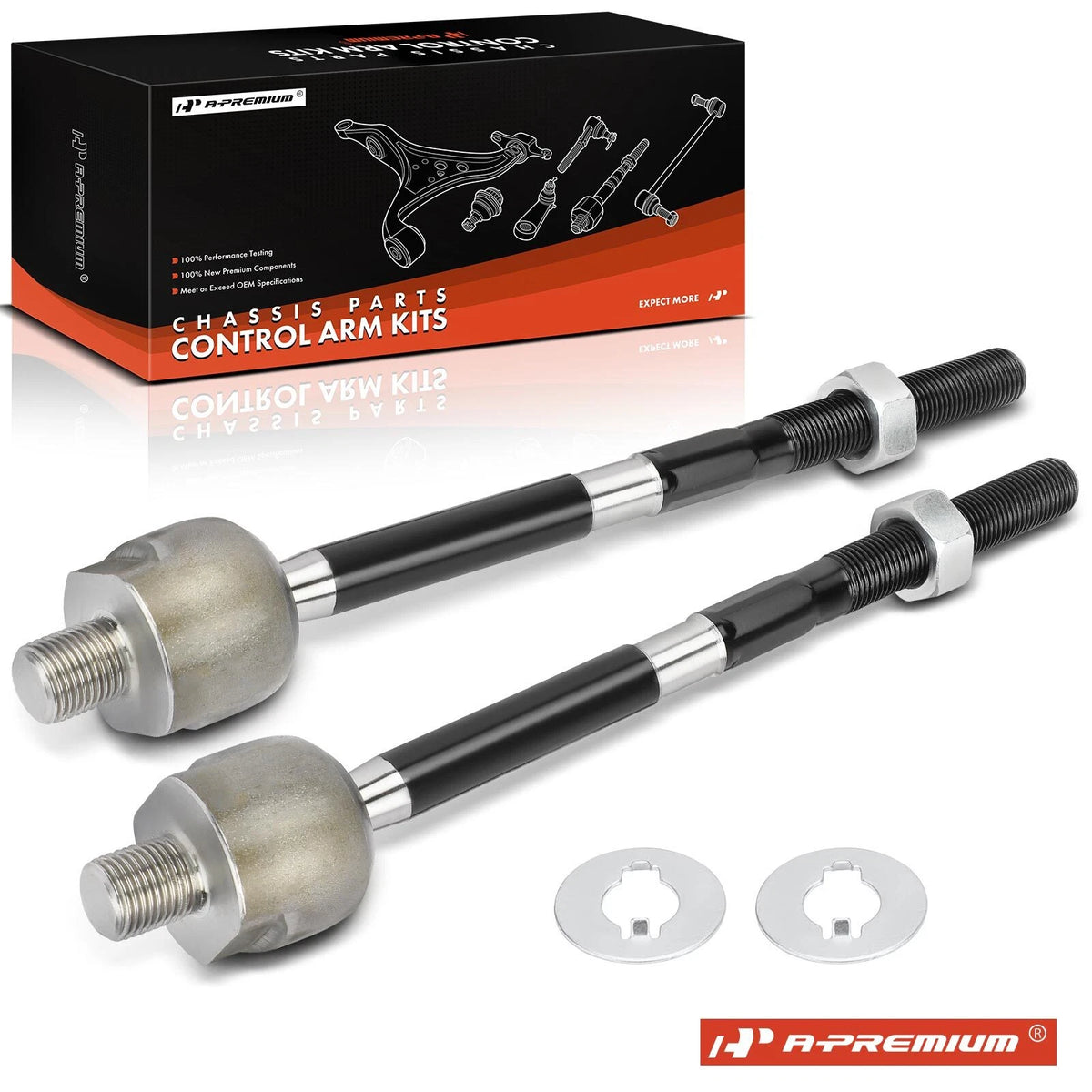 2X Front Inner Tie Rod End for Mazda RX-8 (2004–2011) F15132240, MS76707, EV800821