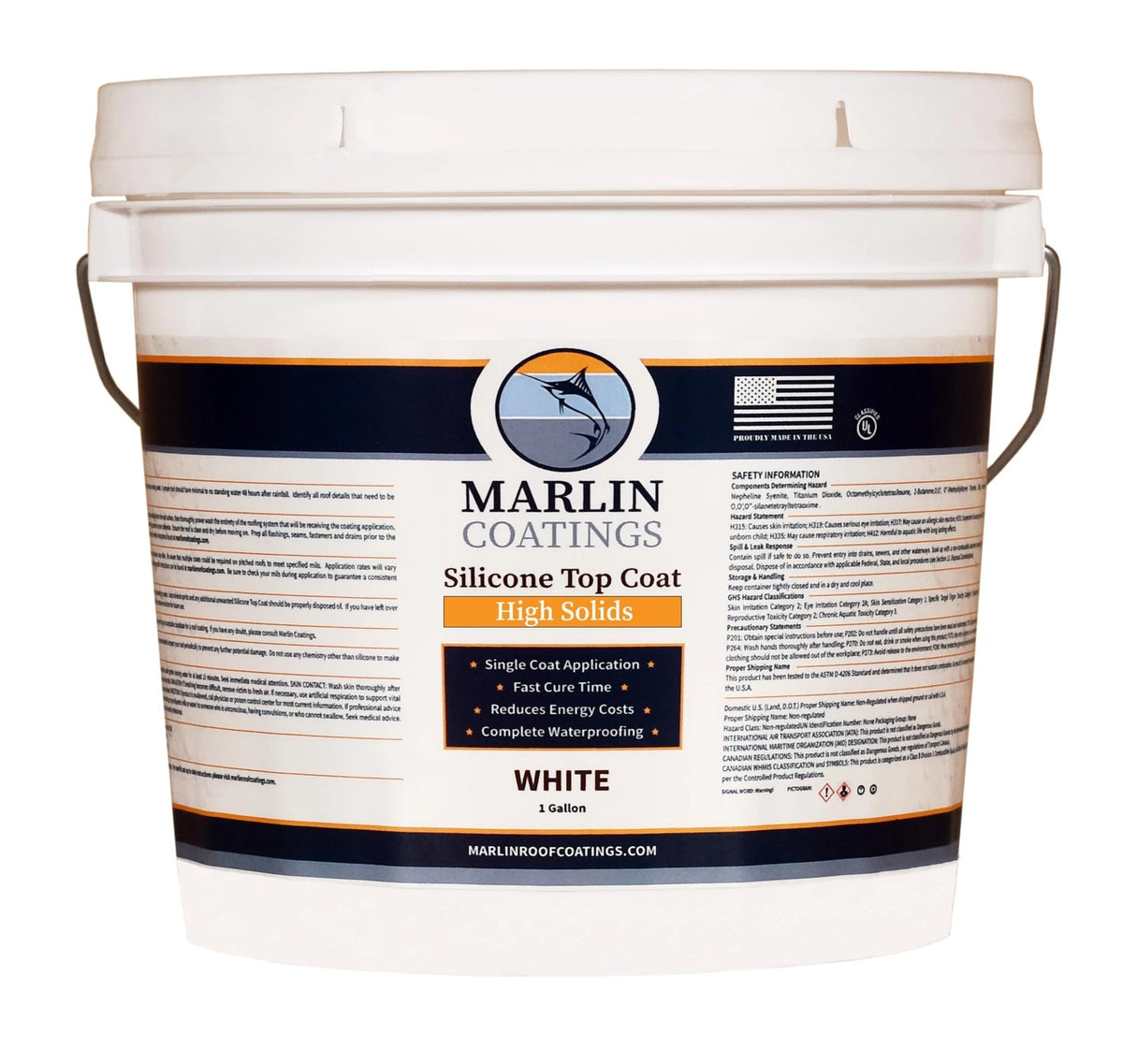 1 Gallon Self Leveling Silicone Roof Sealant - White