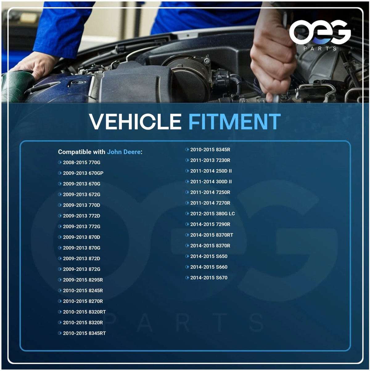 24V CW Starter for John Deere 250D II (2000–2005)