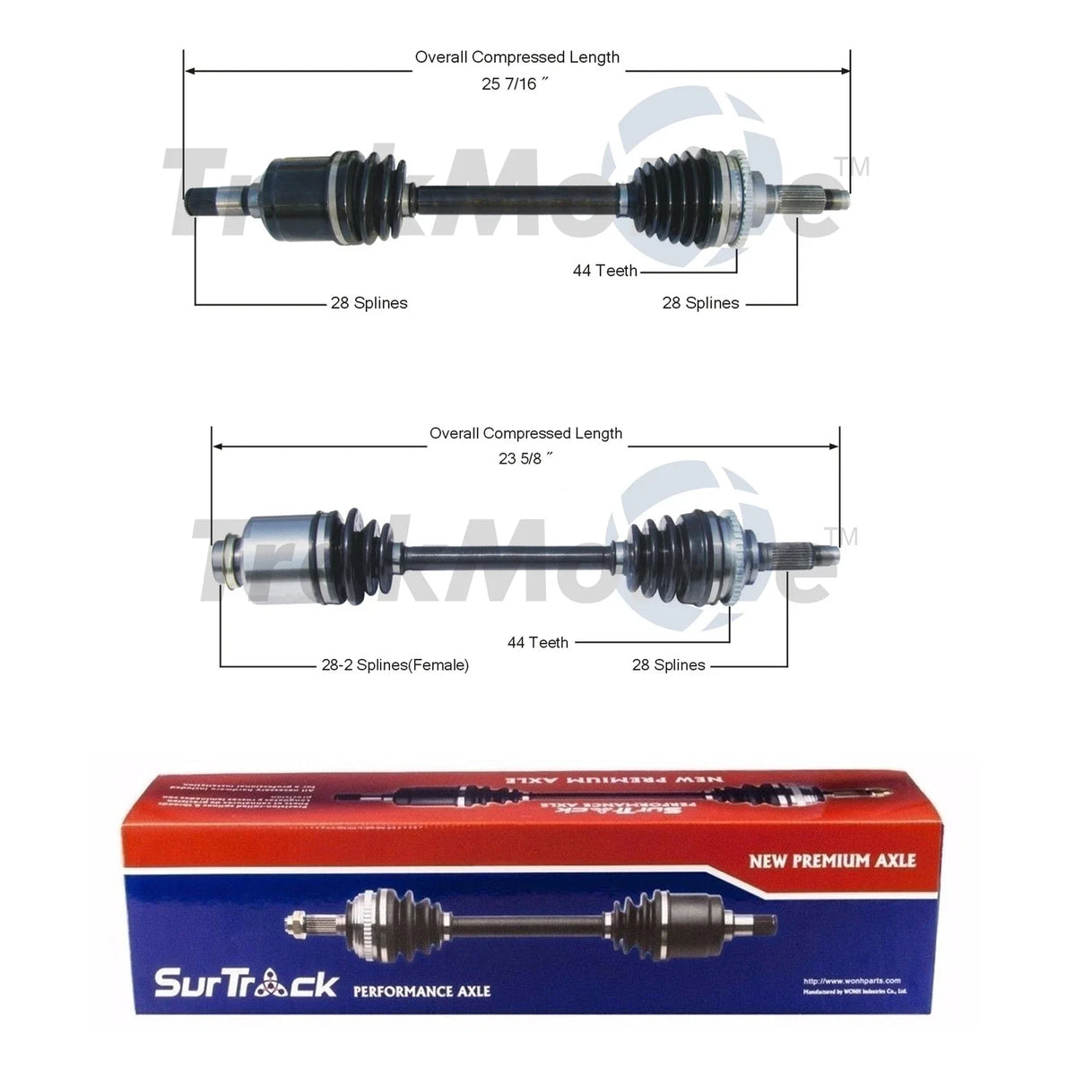 2X Front CV Axle Shafts for Mazda 6, Milan, Fusion (2006–2012)