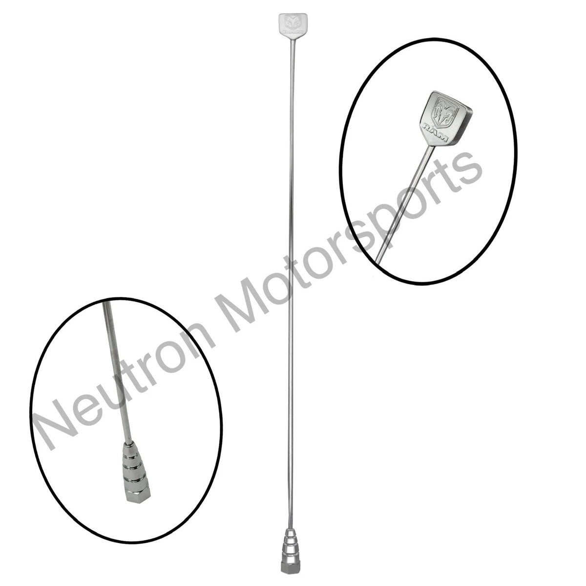Billet Antenna for Dodge Ram Truck (Universal, 18.5", Ram01)