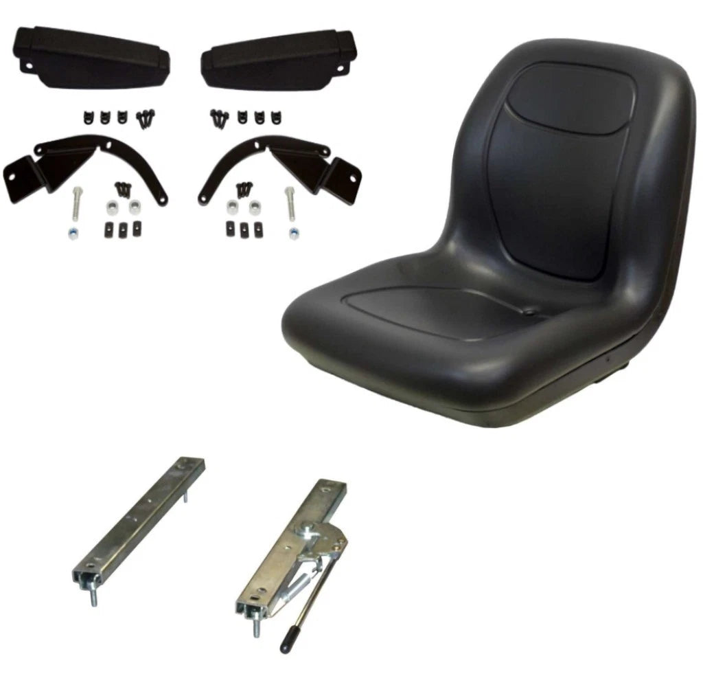 Black Seat with Flip Up Armrests for Kubota (Fits )