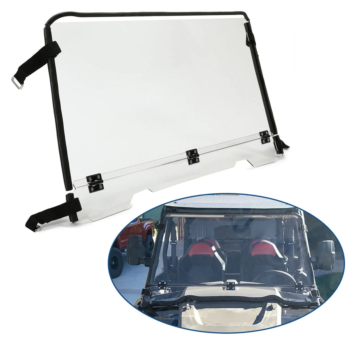 Full Windshield Scratch Resistant for Polaris RZR 900 (2015–2020) / XP Turbo (2014–2018)