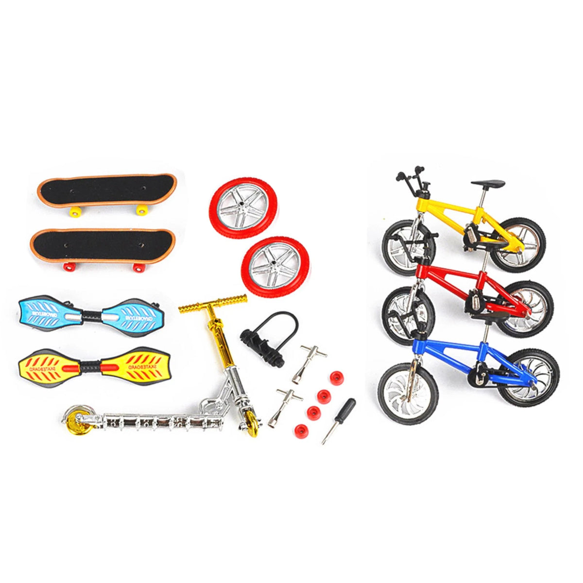 18Pcs Mini Fingerboard Skateboard Set for Kids Educational Toys