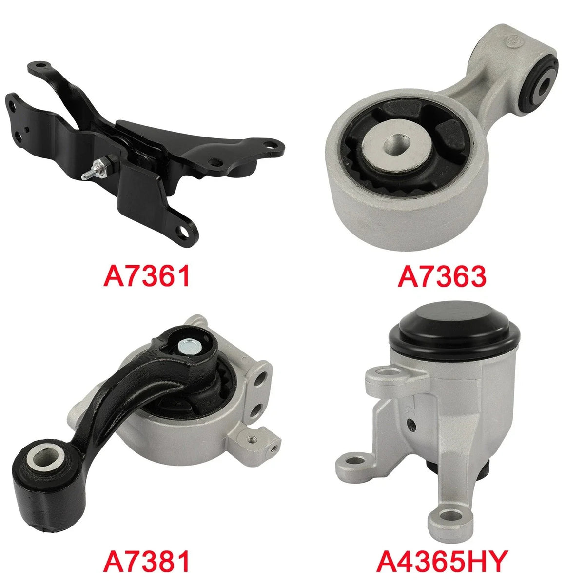 4X Engine Motor & Transmission Mount & Torque Strut Mount for Nissan Maxima (2004–2008)