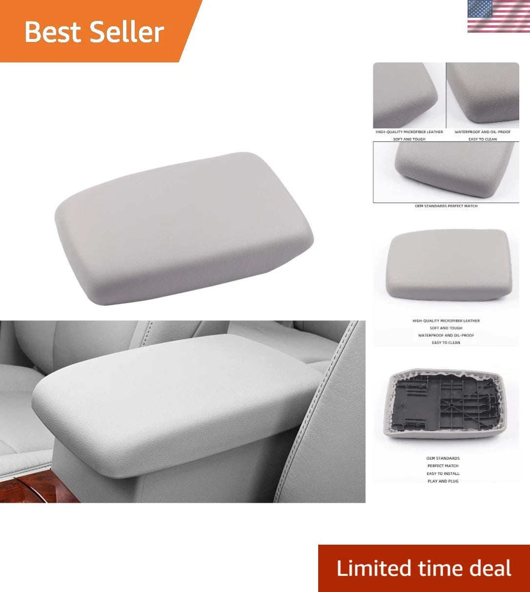 Armrest Lid Kit for Toyota Highlander (2008–2013) - Waterproof Microfiber