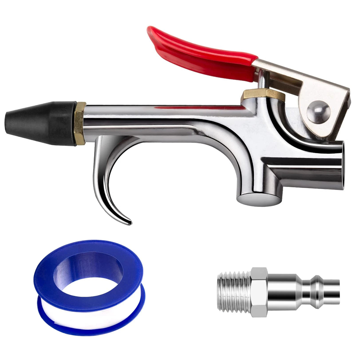 Air Blow Gun Nozzle with Rubber Tip for Air Compressor (No Part Numbers)