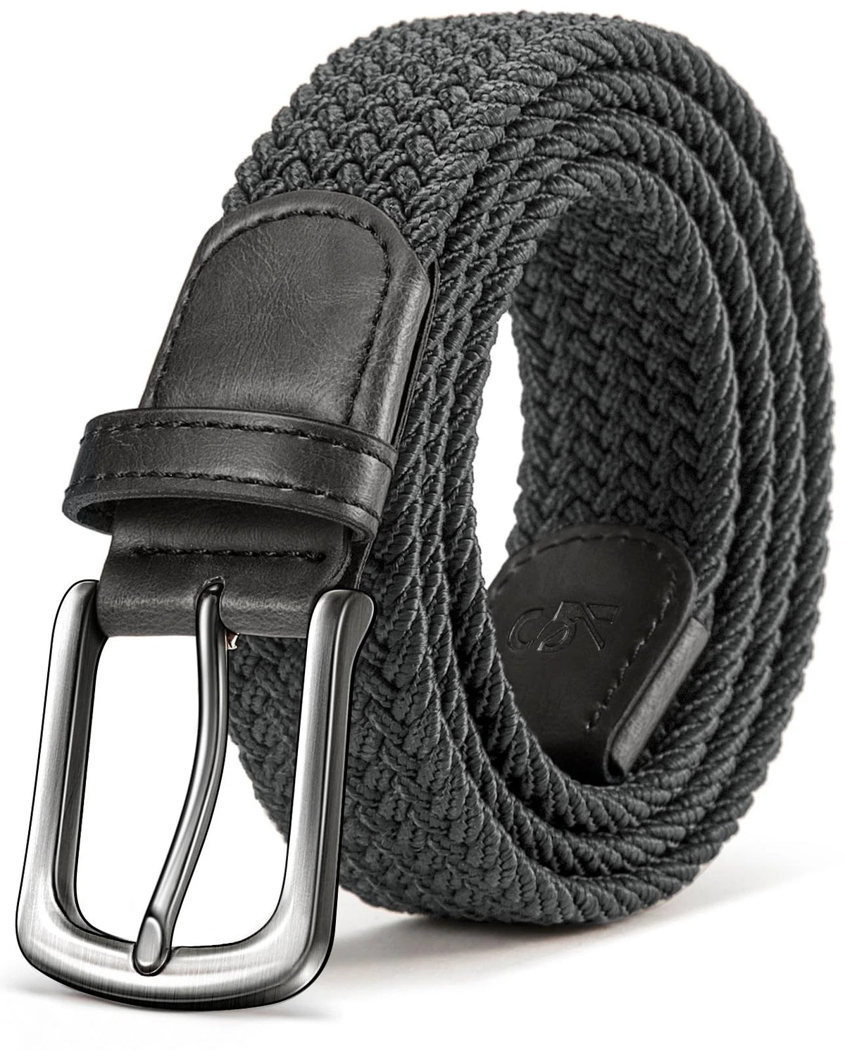 Adjustable Stretch Woven Belt for Men 36"-40" Waist - Dark Gray