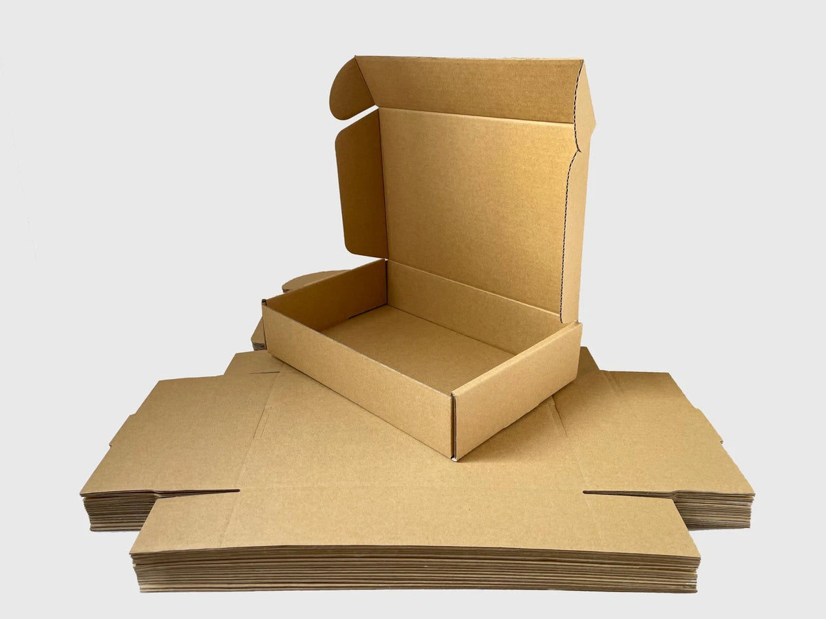 Set of 50 Brown Corrugated Shipping Boxes (7x5x2 Inch)