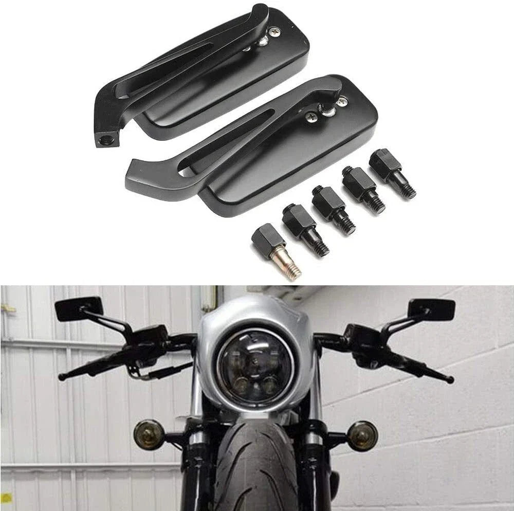 Rectangle Mirrors for Harley Cruiser Bobber Chopper Softail Sportster