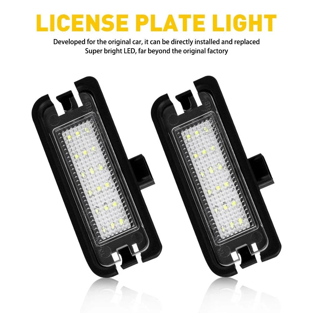2X 6000K LED License Plate Lights for Ford Mustang (2015–2021)