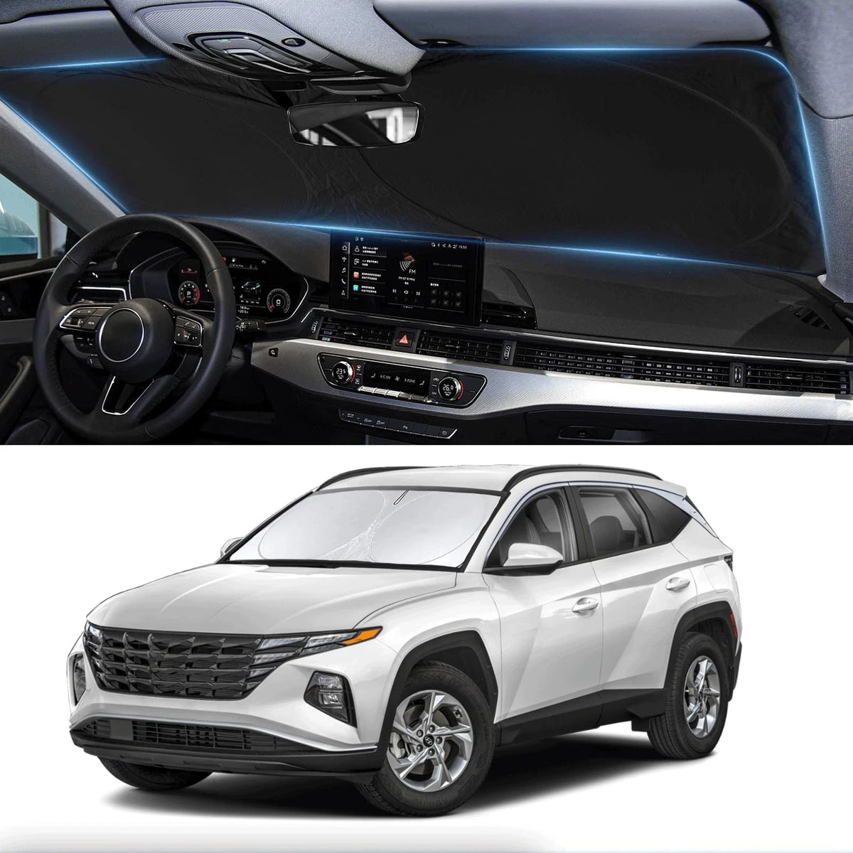 Custom Fit Windshield Sunshade for Hyundai Tucson (2022–2026)