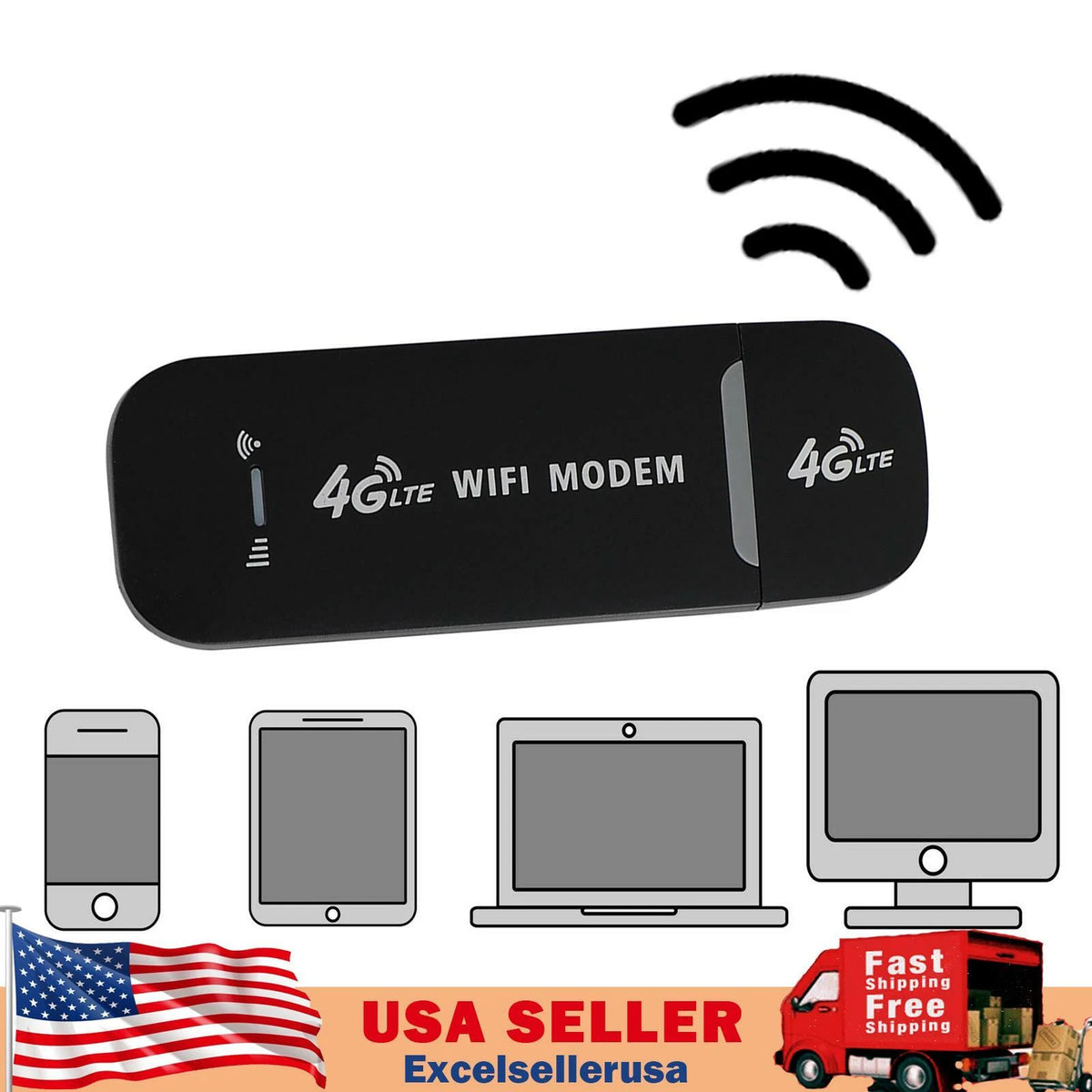 Set of 4 Unlocked 4G LTE Modem Wireless Router USB Dongle W004-B044-Set