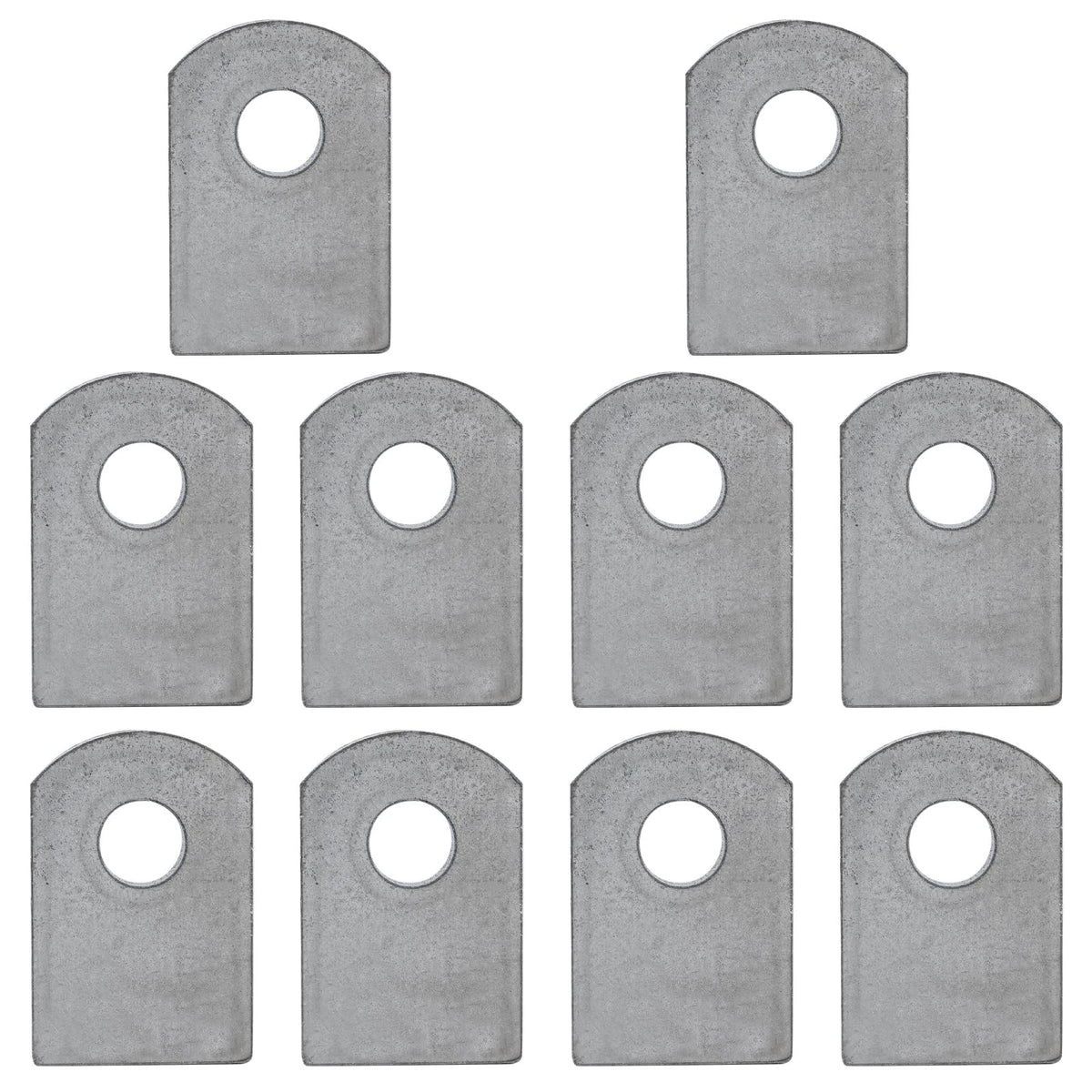 10X Universal Weld Tabs with 3/8" Holes Flat Bottom Steel Brackets