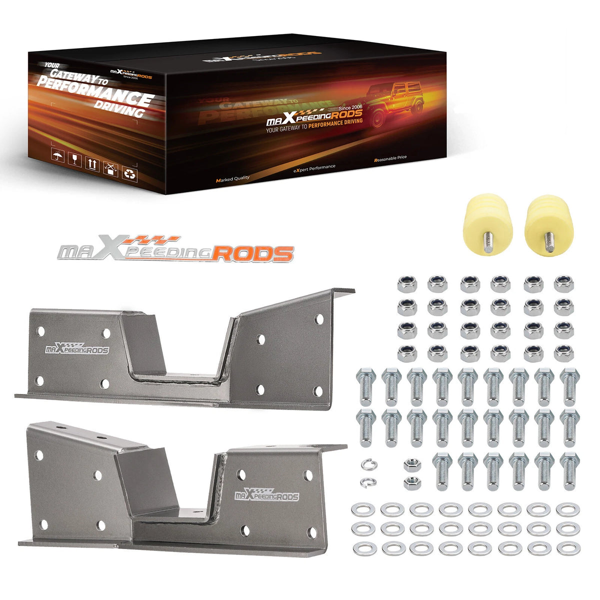 2X Rear Axle Lowering C-Notch Drop Kit for Chevy Silverado 1500 (2001–2007) EB6J5W