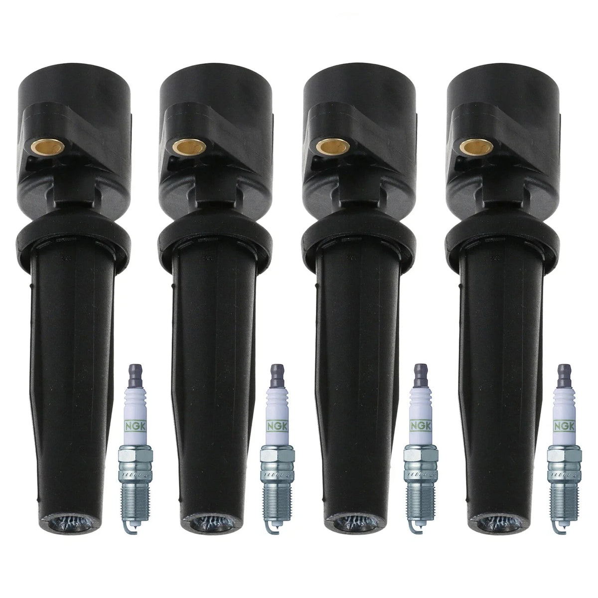 Set of 4 Ignition Coils & Spark Plugs for Ford Escape, Tribute, Mariner (L4)