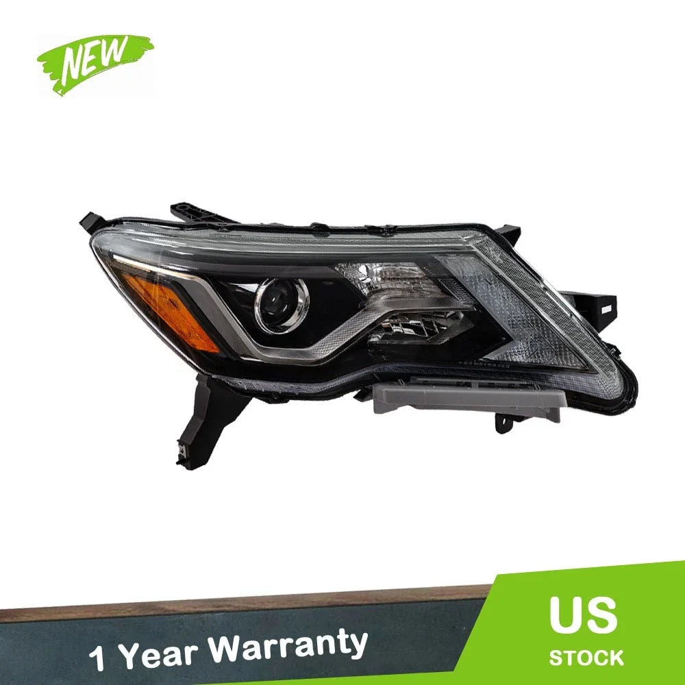 Halogen w/LED DRL Headlights for Nissan Pathfinder (2017–2020) Black Housing RH