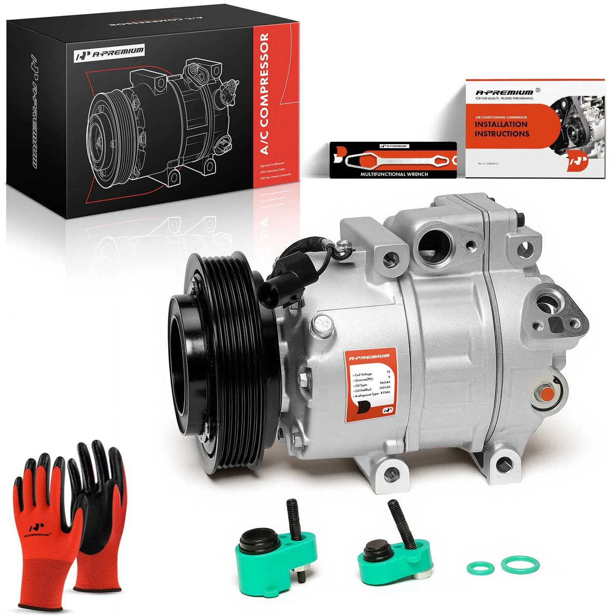 A-Premium A/C Compressor with Clutch for Kia Amanti (2007–2009) CO29063C