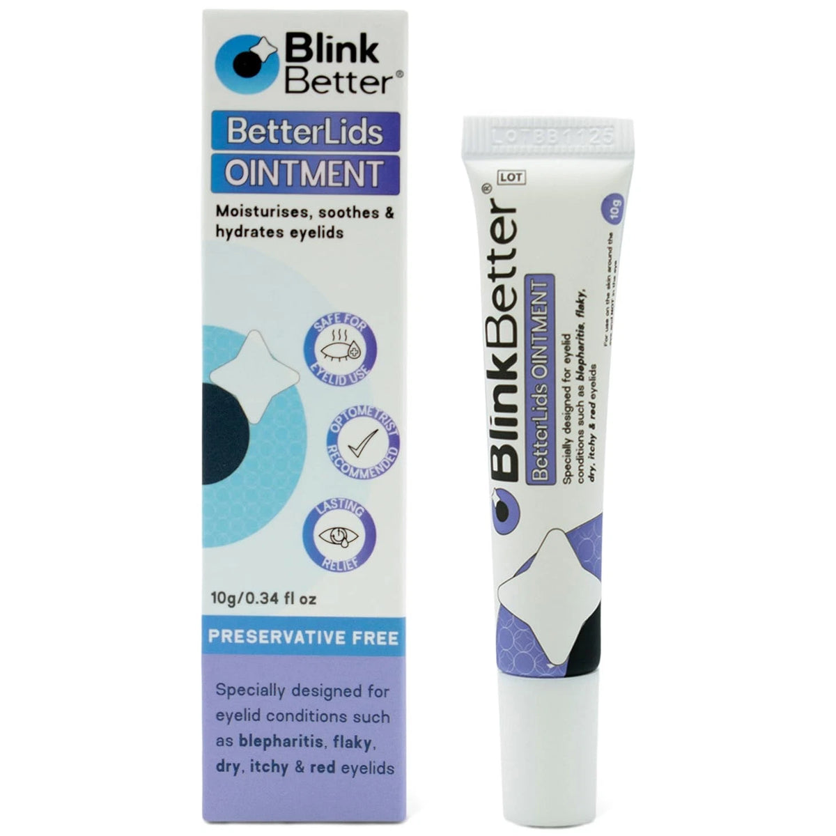 Eyelid Ointment for Dry, Itchy Eyes (0.35 Ounce, Pack of 1)