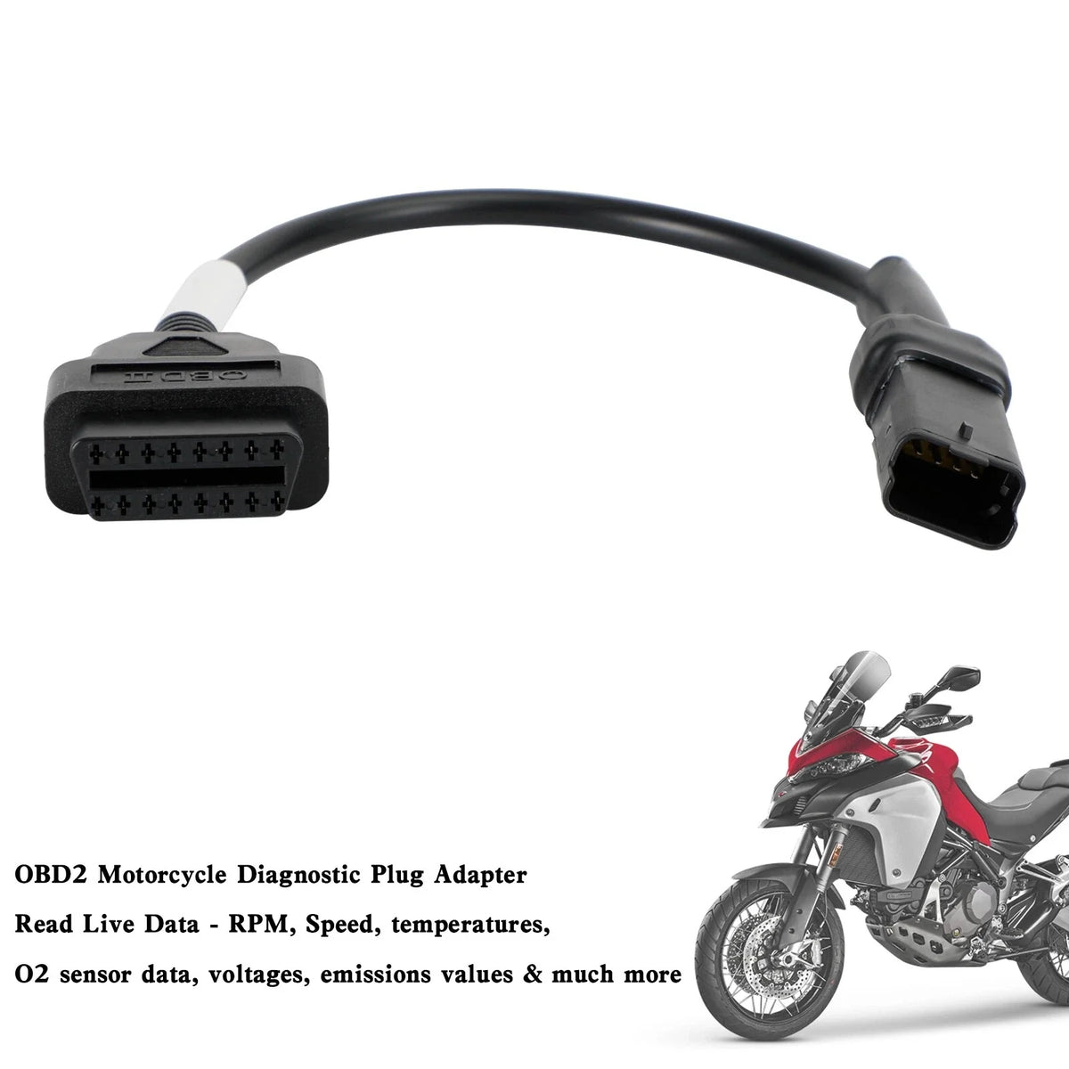 4 Pin to OBD2 Diagnostic Adapter Connector Harness for Ducati Panigale (T9)