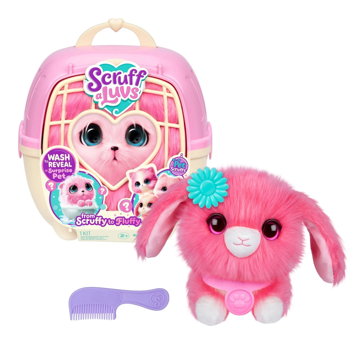 Scruffaluvs Pink Surprise Plush Toy for Pets (7.5")