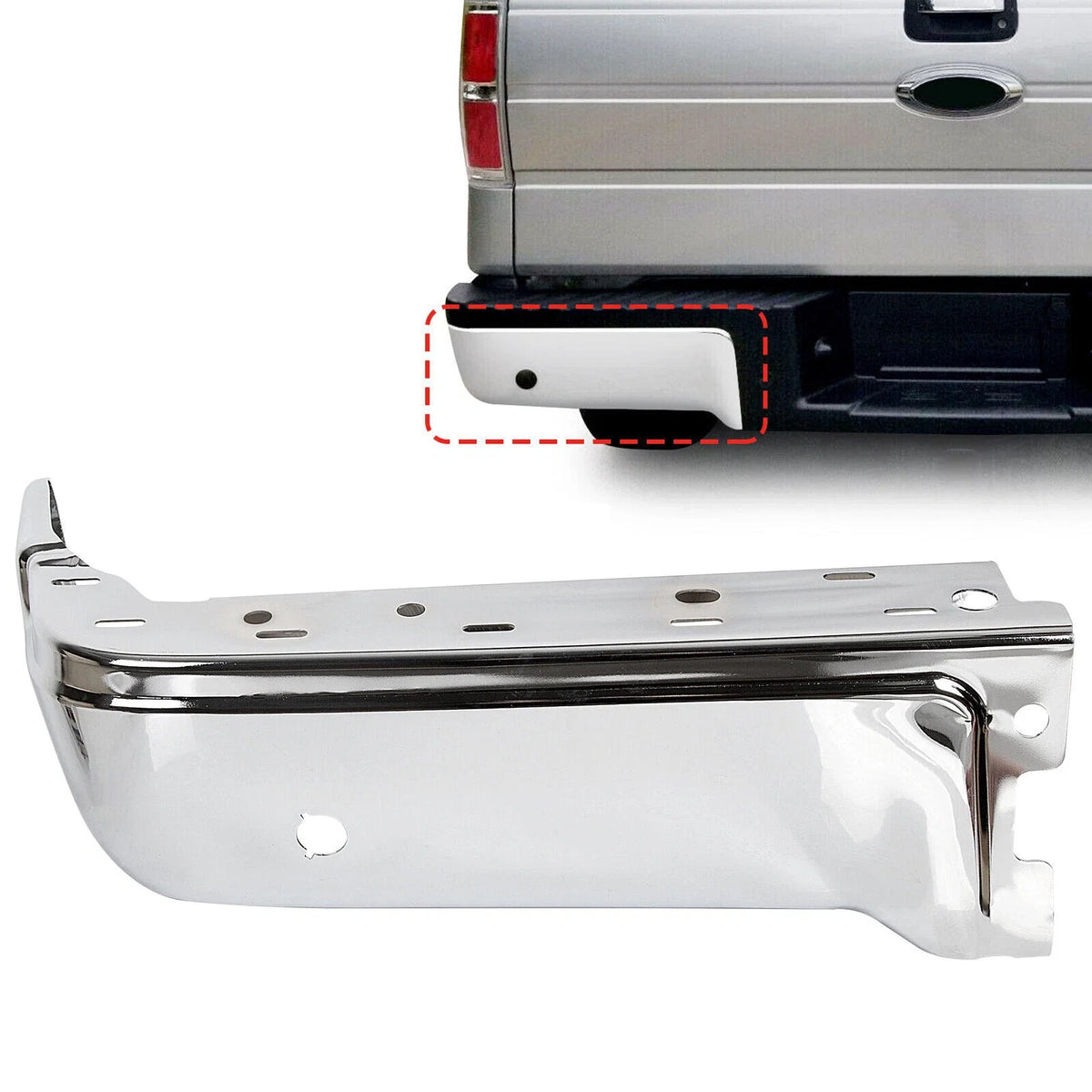 Rear Bumper Face Bar End Cap for Ford F150 (2009–2014) LH Driver Side