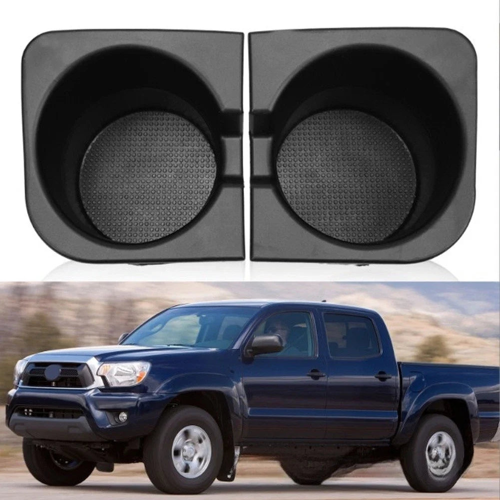 2X Center Console Cup Holder Insert for Toyota Tacoma (2005–2017) Black