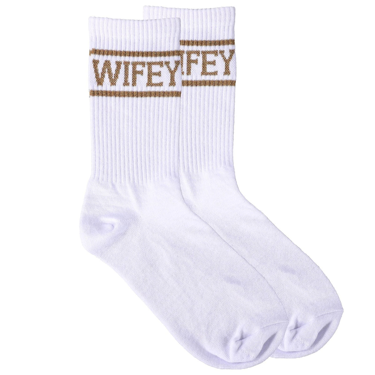 Mikovivi Bride Socks for Wedding (20-40) - Soft Comfy White with Gold
