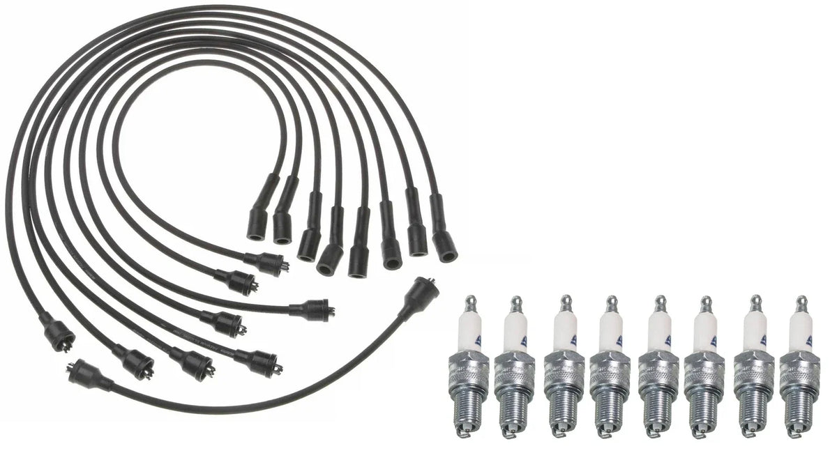 Set of 8 ACDelco Rapidfire Spark Plugs & Ignition Wire Set for Corvette (2005–2013)