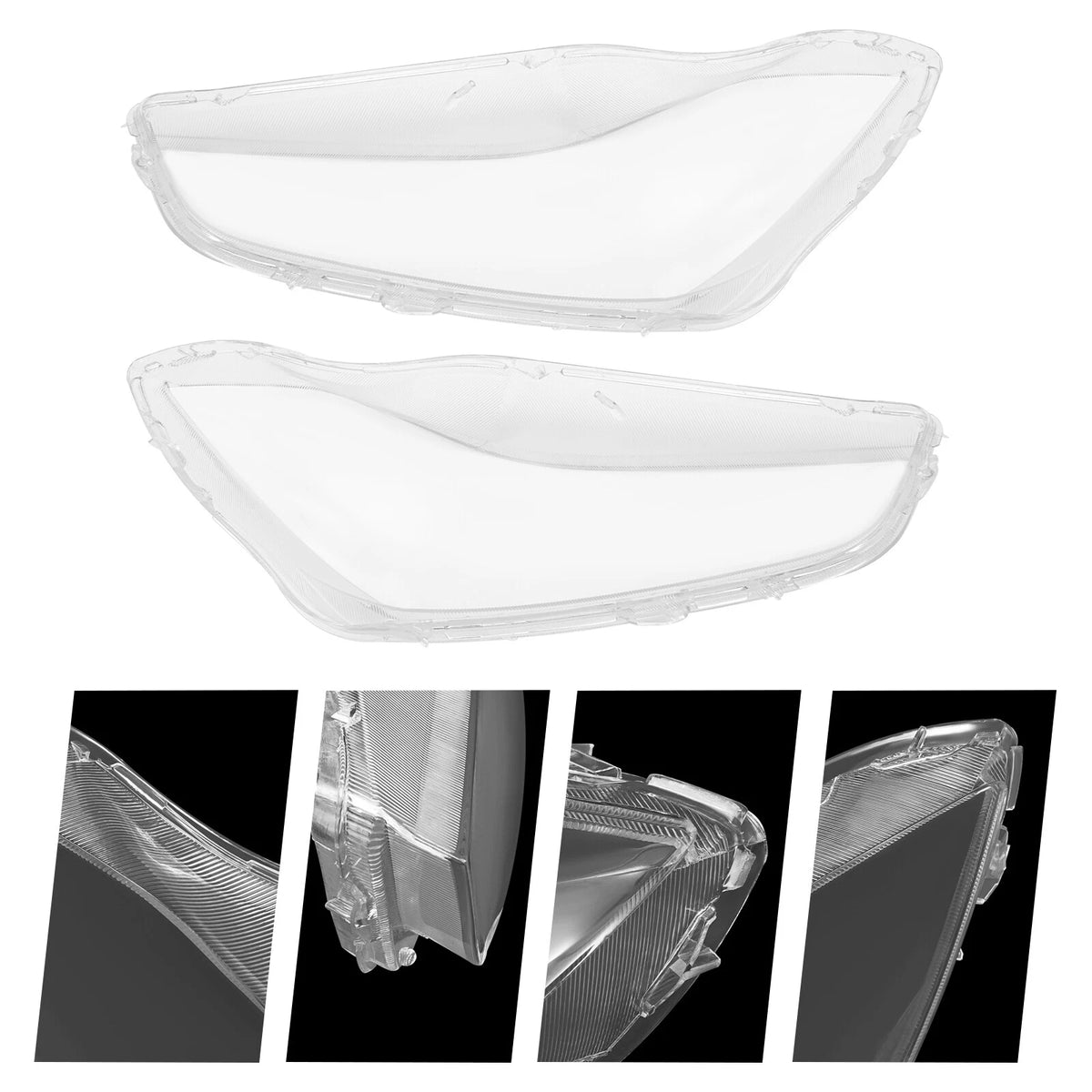 Pair Clear Headlight Lens Cover for Maserati Ghibli (2014–2018)