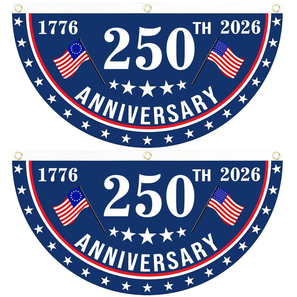2X USA Anniversary 250th Flag for 1.5x3 FT (1.5x3FT)