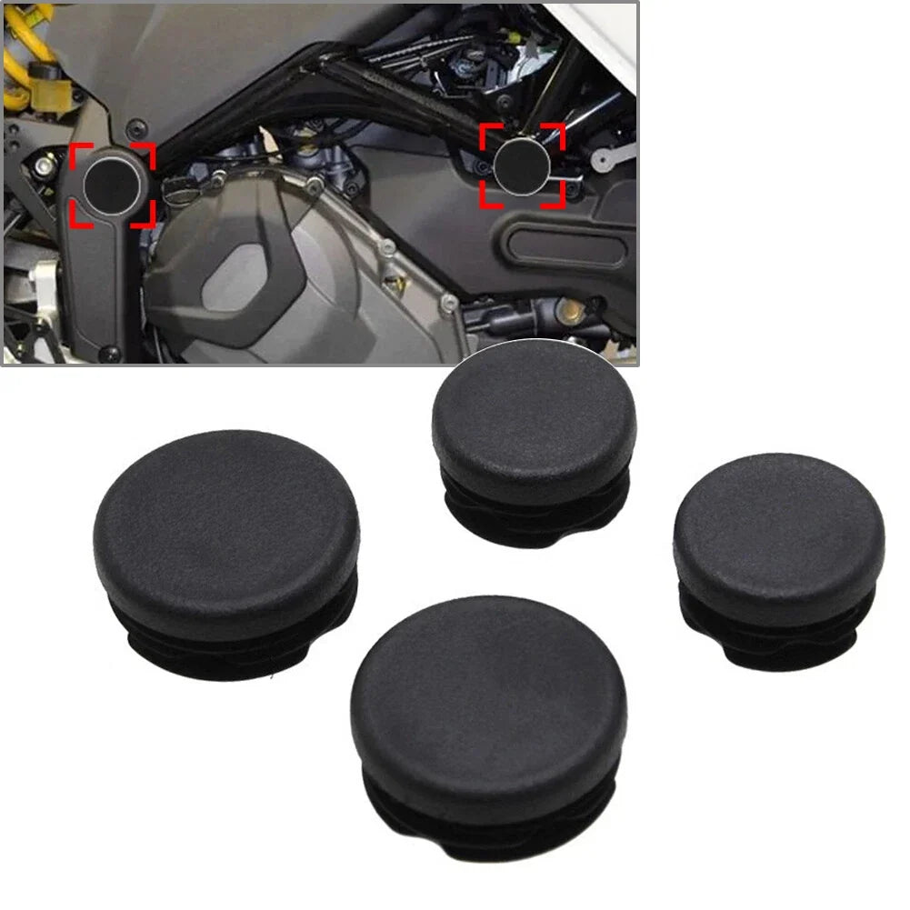 Set of 4 Frame Hole Cover Caps for Motorcycle