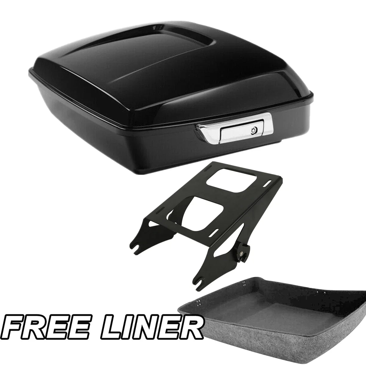 Chopped Trunk Black Mount Rack for Harley Touring Road Glide King (2014–2026)