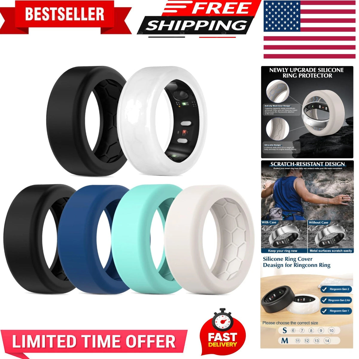 6PC Cover for RingConn Gen 2/Gen 2 Air/Gen 1