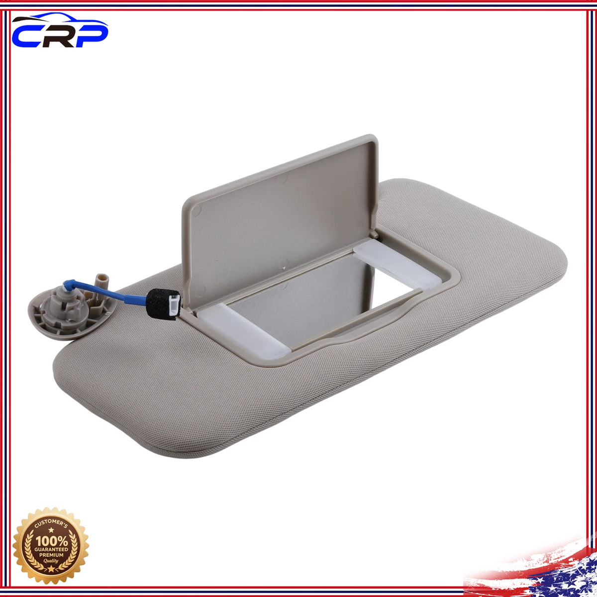 Front Left Sun Visor w/ Light & Mirror for Honda HR-V (2016–2022) Gray