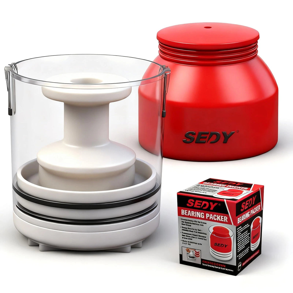 Premium Bearing Packer Kit for Universal Use (Portable Wheel Tool)