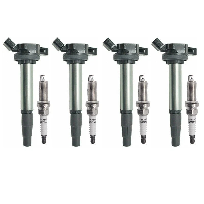 4X Ignition Coil + 4X Iridium Spark Plug for Toyota Matrix, Scion xD (2009–2013)